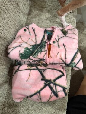 Realtree Pink Camo Fleece Zip Hoodie for Kids